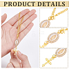 12Pcs Oval with Virgin Mary & Cross Alloy & Iron Pendant Decoration HJEW-NB0002-30B-3