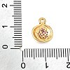 Brass Micro Pave Clear Cubic Zirconia Pendants KK-U065-05A-G-3