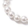 8mm Round Shell Pearl Beaded Stretch Bracelets BJEW-JB10241-4