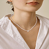 1Pc Glass Rondelle Beaded Necklaces NJEW-LP0007-23J-1