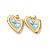 304 Stainless Steel Enamel Pendants STAS-U061-12G-1