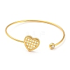 Clear Cubic Zirconia Cuff Bangles LS-BJEW-P305-03G-2