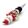 Christmas Theme Aluminium Alloy & PVC Wine Bottle Stoppers FIND-Q091-01E-3