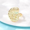 Ocean Theme Brass Cuff Rings RJEW-C135-01G-08-3