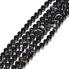 Natural Black Agate Beads Strands G-G391-6mm-01-1