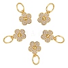 5Pcs Brass Micro Pave Clear Cubic Zirconia Charms ZIRC-SZ0001-99-1