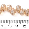 Electroplate Glass Beads Strands X-EGLA-D030-17I-4