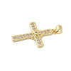 Brass Micro Pave Cubic Zirconia Pendants KK-P293-21A-G-2