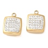 Polymer Clay Rhinestone Charms STAS-Q345-30G-1