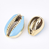 Electroplated Cowrie Shell Beads SSHEL-T008-11G-03-2