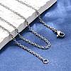 Tarnish Resistant Classic Plain 304 Stainless Steel Mens Womens Cable Chain Necklace Making STAS-P045-01P-4