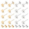 Unicraftale 40Pcs 2 Colors 304 Stainless Steel Stud Earring Findings STAS-UN0044-56-1