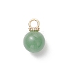 4Pcs 4 Styles Natural Amethyst & Green Aventurine & Rose Quartz & White Jade Pendants PALLOY-JF04936-2