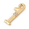Brass Micro Pave Cubic Zirconia Charms KK-P340-24G-01-2