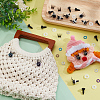 20Pcs 5 Colors Glitter Plastic Doll Craft Eyes with Eyelashes AJEW-PH0011-77-5