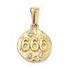 Textured 304 Stainless Steel Pendants STAS-A140-02G-6-1