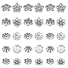 30Pcs 5 Styles 925 Sterling Silver Tibetan Style Beads Caps STER-PH0001-75-7