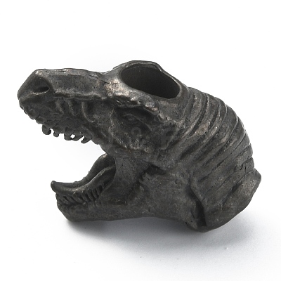 Dinosaur Head Shaped Brass Beads FIND-WH0143-86B-1