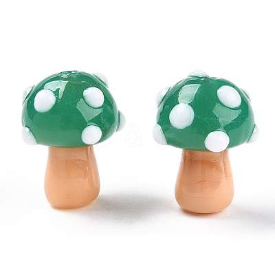 Handmade Lampwork Beads Strands LAMP-N024-09E-1