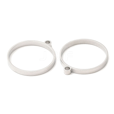 Non-Tarnish 304 Stainless Steel Open Back Bezel Flat Round Pendants STAS-Z040-04B-P-1
