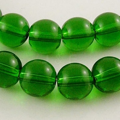 4mm Green Round Glass Crystal Beads Strands Spacer Beads X-GR4mm18Y-1