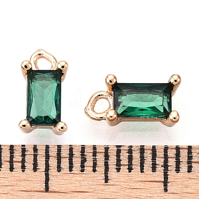 Brass Cubic Zirconia Charms X1-KK-S350-367L-1