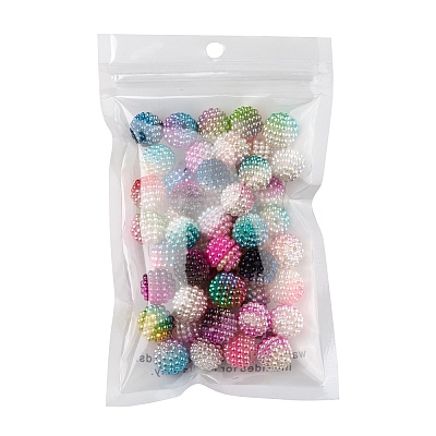 Imitation Pearl Acrylic Beads OACR-FS0001-28-1