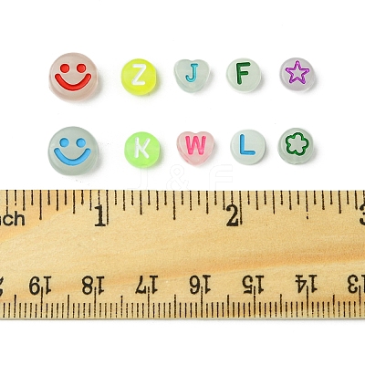 200Pcs Acrylic Beads FACR-FS0001-03-1