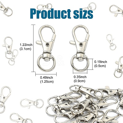 Alloy Swivel Lobster Claw Clasps FIND-YW0004-26A-1