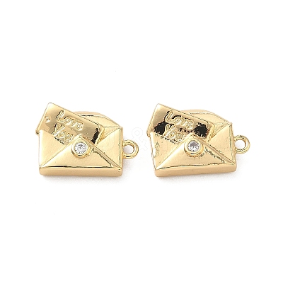 Brass Micro Pave Cubic Zirconia Pendants KK-L260-23G-1