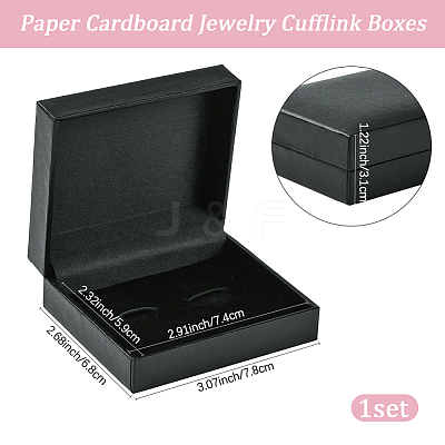 Paper Cardboard Jewelry Cufflink Boxes CON-WH20008-13D-1