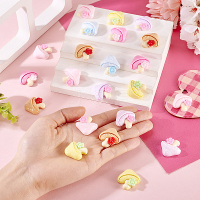 30Pcs Opaque Resin Cabochons CRES-TA0001-46-1