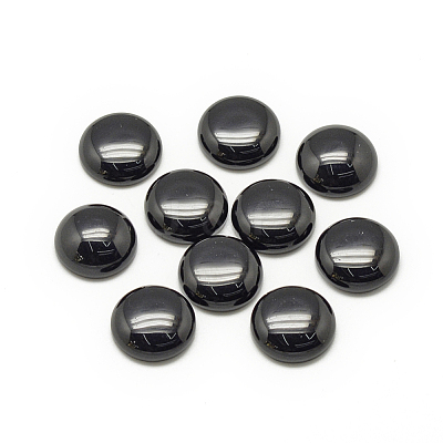 Synthetic Black Stone Cabochons G-R416-20mm-46-1-1
