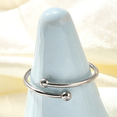 304 Stainless Steel Open Cuff Rings for Women RJEW-F170-03P-03-1