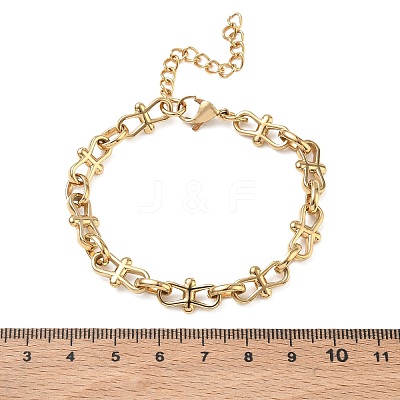 304 Stainless Steel 8 Link Chain Bracelets SA-CBA2696-09G-1