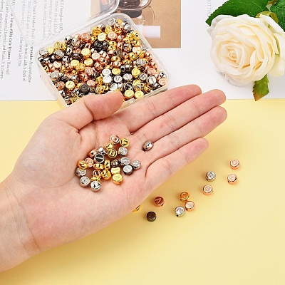 500Pcs 4 Colors CCB Plastic Beads CCB-YW0001-03M-1
