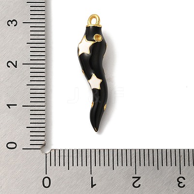 Rack Plating Brass Enamel Pendants KK-A229-29G-1