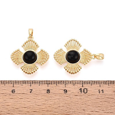 Natural Black Onyx(Dyed & Heated) Pendants KK-N287-07G-04-1