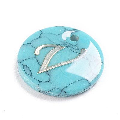 Synthetic Turquoise Charms G-L561-001V-1