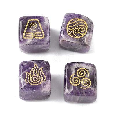 4Pcs 4 Styles Natural Amethyst Display Decorations G-F786-03A-01-1