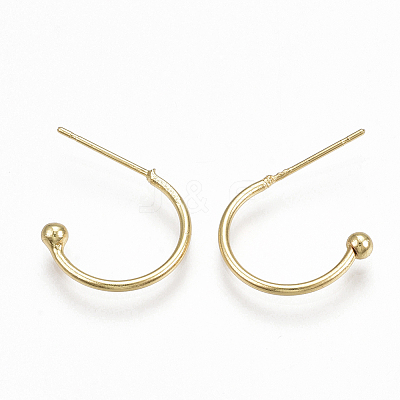 Brass Stud Earrings KK-S348-375-1