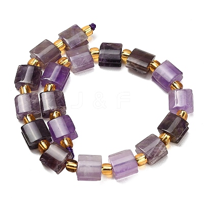 Natural Banded Amethyst Beads Strands G-F833-Q01-01-1