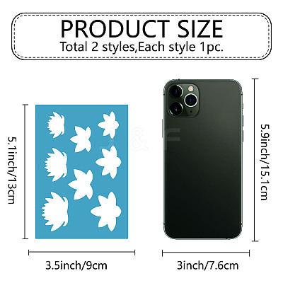 Acrylic Earring Handwork Template DIY-WH0359-074-1