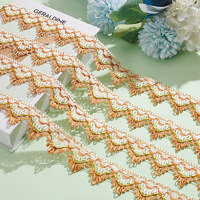 Wavy Edge Polyester Curtain Lace Trim OCOR-BC0005-16B-1