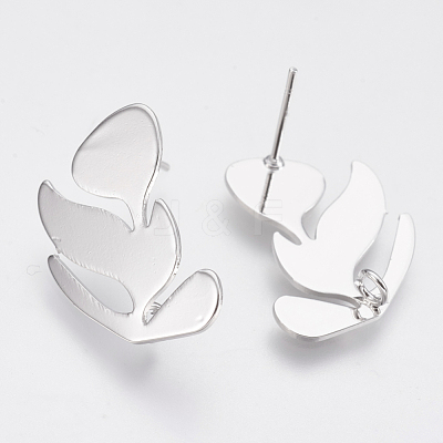 Brass Stud Earring Findings KK-T027-64P-1