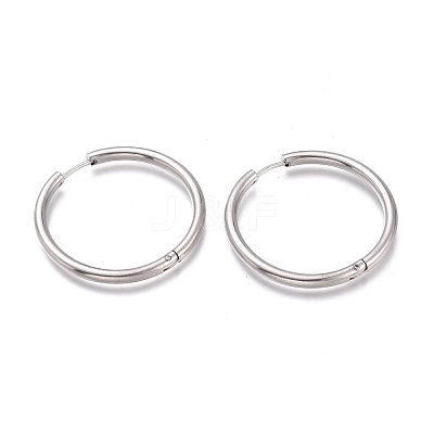 Tarnish Resistant 201 Stainless Steel Huggie Hoop Earrings EJEW-O095-05-31-1