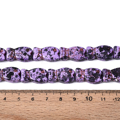 Spray Painted Synthetic Turquoise Beads Strands TURQ-T004-16D-1