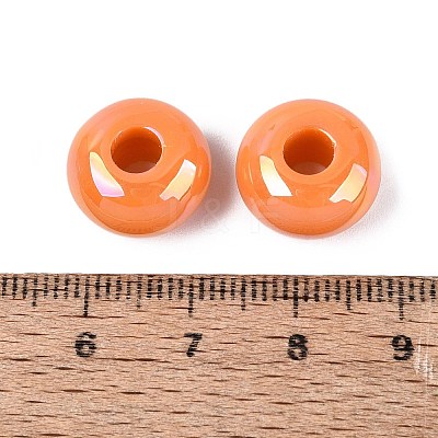 Opaque Acrylic European Beads OACR-E033-19J-1