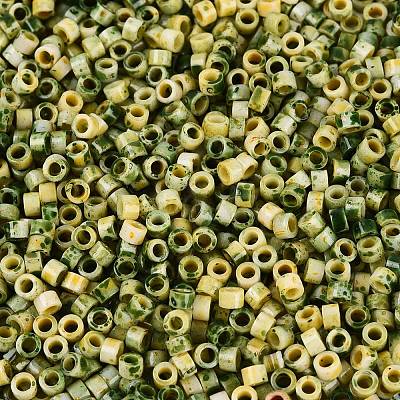 Opaque Picasso Cylinder Glass Beads SEED-Q039-06A-22-1