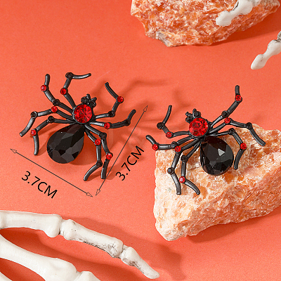 Halloween Alloy Spider Stud Earrings TZ9761-1